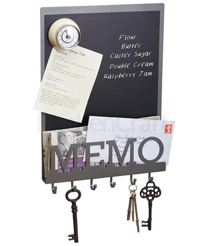 Vintage Magnetic Memo Board Key Hooks Letter Holder Broadoak