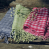 Lightweight Woven Cotton Scarf - Reversible Check - Fair Trade