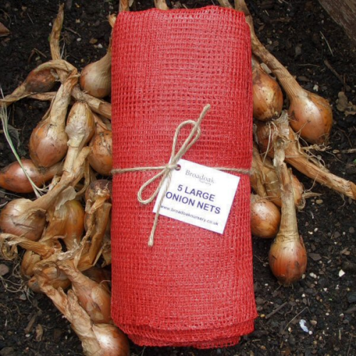 5 Onion Nets LARGE (25kg Vegetable Storage Sacks)