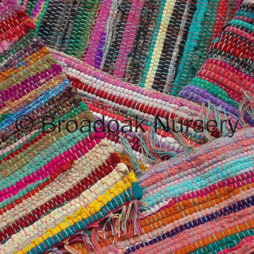 Fair Trade Indian Rag Rug Multicoloured, Recycled Cotton, Handmade