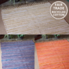 Fair Trade Indian Rag Rug Striped - Soft, 100% Cotton, Handmade
