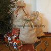 Rustic Christmas Hessian Sack with Tie Top, Jute Gift Bag, Stocking