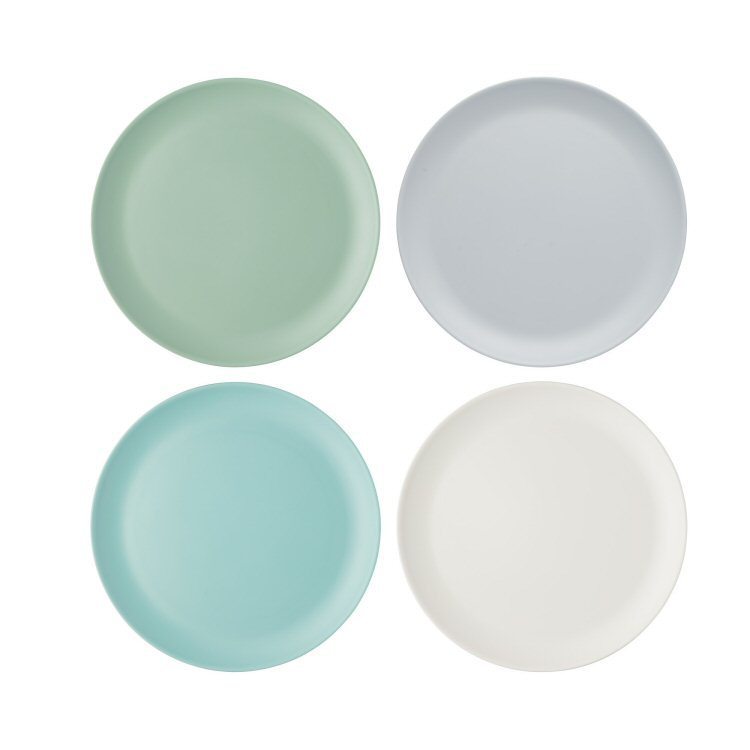 Classics Colours Set of 4 Colourworks Melamine Plastic Side Plates Melamine 