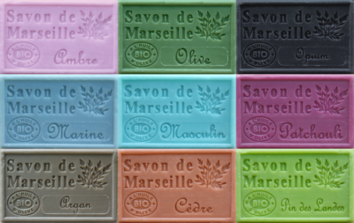 Savon de Marseille Masculine Fragrances - Boxed Set of 9 x 125g French Soap