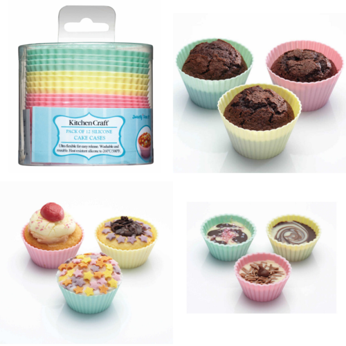 Pretty Silicone Cupcake Cases for Fairy Cakes, Buns & Muffins