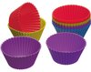 12 Bright Silicone Cupcake Cases for Fairy Cakes, Buns
