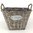 Vintage Style Wicker Storage Basket, rustic, white wash, antique finish